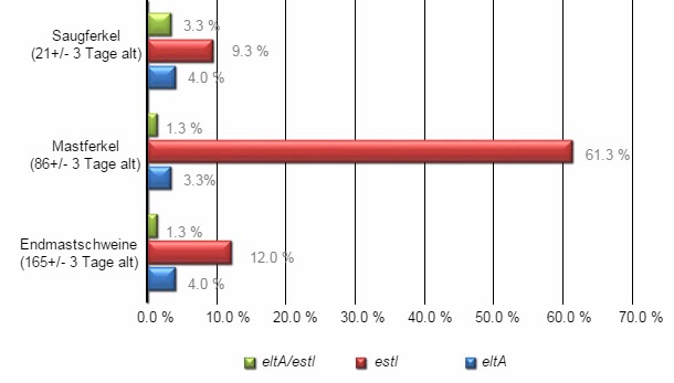 Prävalenz von eltA und estI