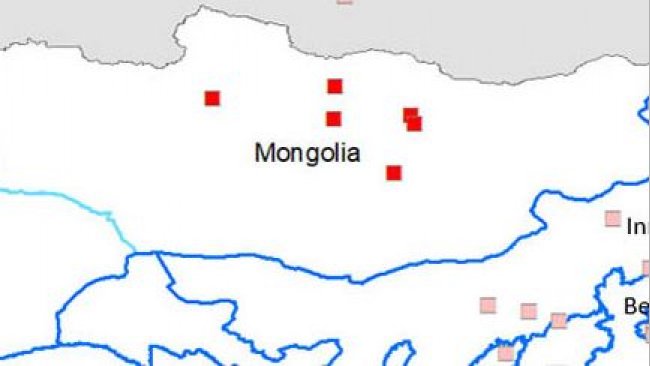 <p>Betroffene Provinzen: Bulgan, Orchon, T&ouml;w und Dund-Gobi sowie der Distrikt Bajangol in Ulaanbaatar</p>
