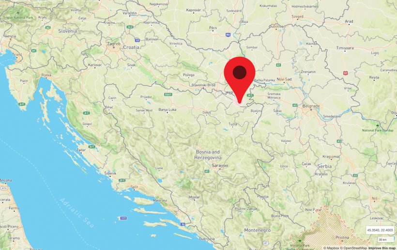 &nbsp;

Ort des ASP-Ausbruchs im Nordosten Bosniens und Herzegowinas.
