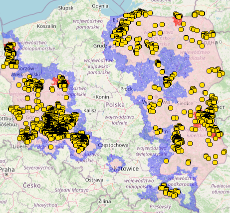 <p>ASP-F&auml;lle bei Wildschweinen seit Anfang 2023. Quelle: GIW</p>
