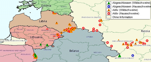 ASF outbreaks in Europe